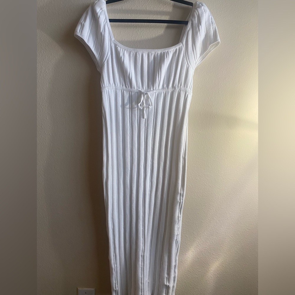 LPA fitted ribbed knitted dress in size L